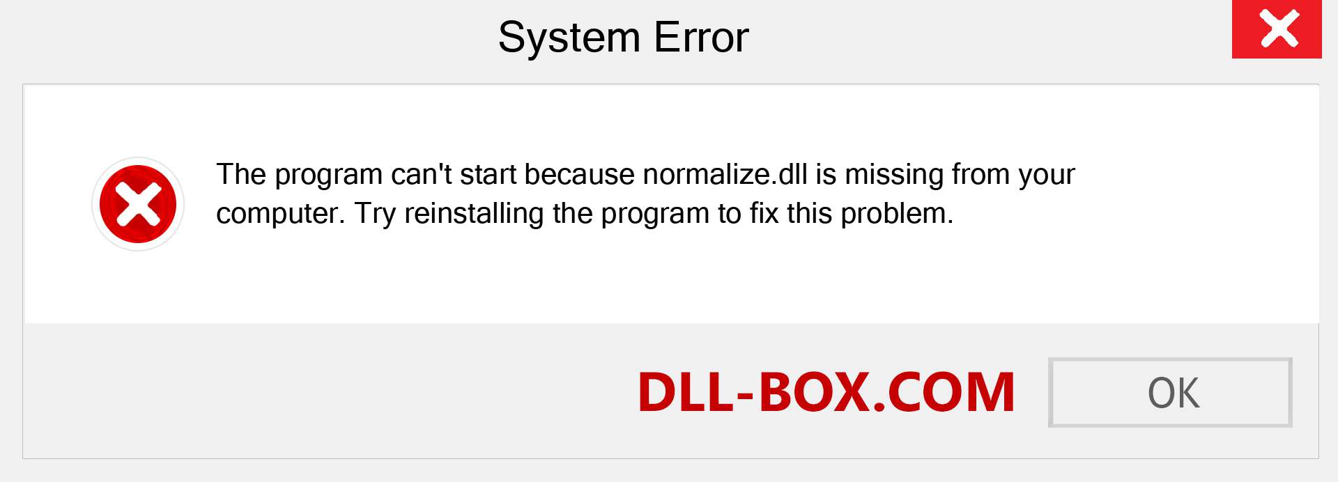  normalize.dll file is missing?. Download for Windows 7, 8, 10 - Fix  normalize dll Missing Error on Windows, photos, images