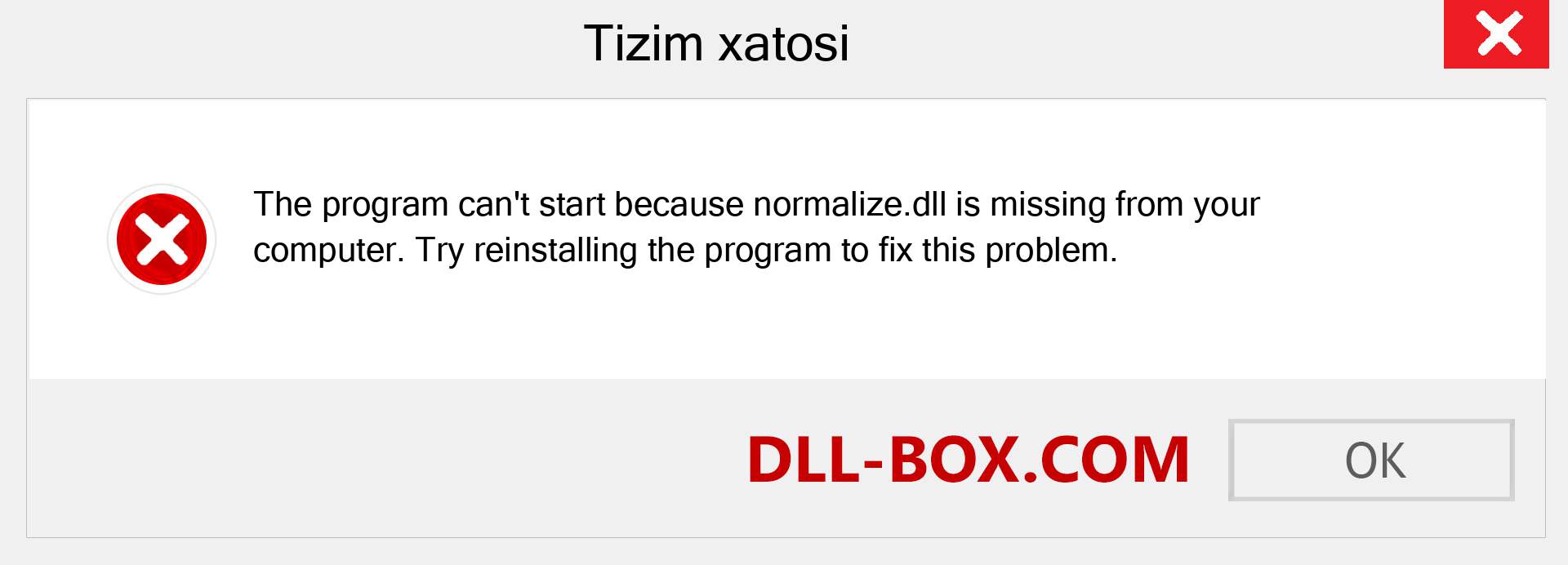 normalize.dll fayli yo'qolganmi?. Windows 7, 8, 10 uchun yuklab olish - Windowsda normalize dll etishmayotgan xatoni tuzating, rasmlar, rasmlar